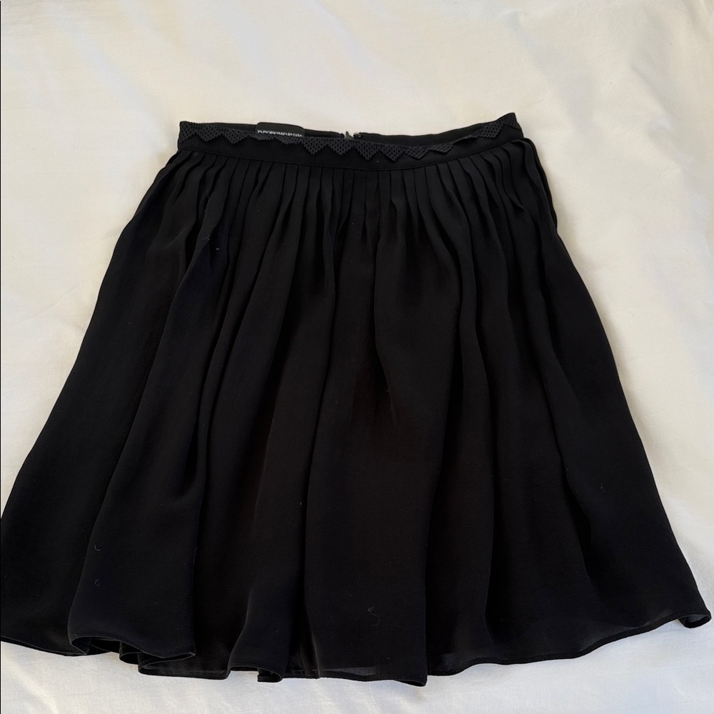 Emporio Armani Elegant Black A-Line Skirt